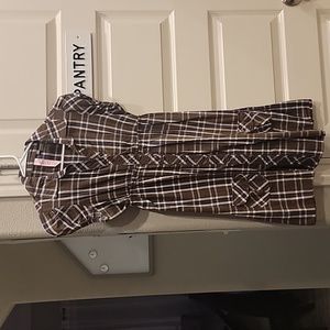 Taylor Swift Brown Plaid Dress Med